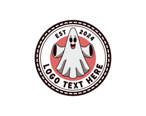 Spooky Ghost Cartoon logo