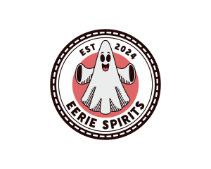 Spooky Ghost Cartoon logo design