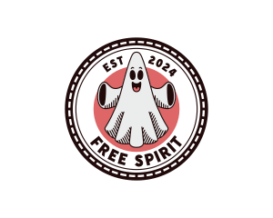 Spooky Ghost Cartoon logo design