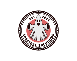 Spooky Ghost Cartoon logo