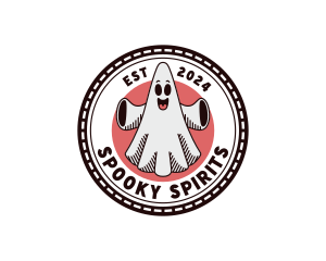 Spooky Ghost Cartoon logo design