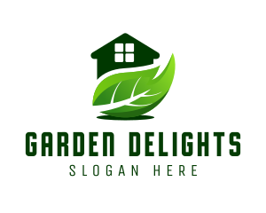 House Leaf Gardening logo design