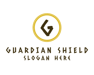 Greek Shield Coin logo design