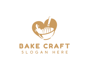 Heart Baking Culinary logo design