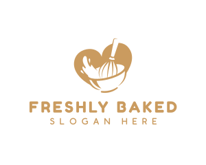 Heart Baking Culinary logo design