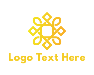 Geometric Golden Sun logo