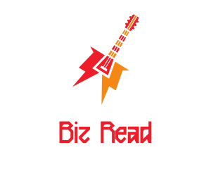 Thunder Guitar Band logo design