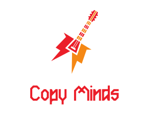 Thunder Guitar Band logo design