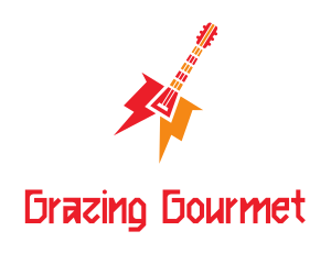 Thunder Guitar Band logo design