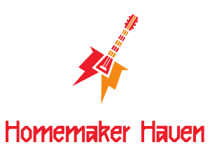 Thunder Guitar Band logo design