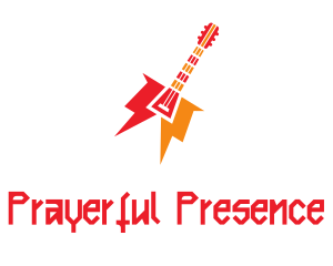 Thunder Guitar Band logo design