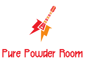 Thunder Guitar Band logo design