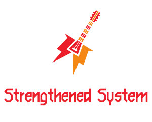 Thunder Guitar Band logo design