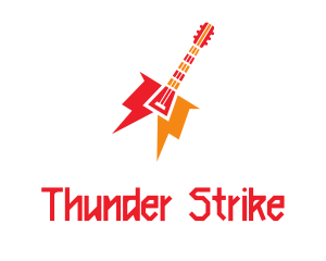 Thunder Guitar Band logo design