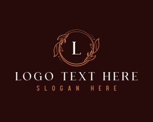 Elegant Leaf Wreath  logo