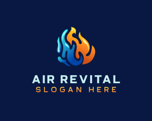 Fire Ice Air Conditioner logo design