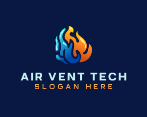 Fire Ice Air Conditioner logo design