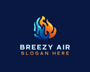 Fire Ice Air Conditioner logo design