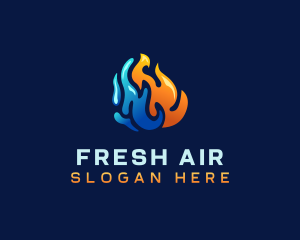 Fire Ice Air Conditioner logo design