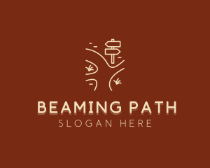 Road Pathway Sign  logo design