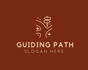 Road Pathway Sign  logo design