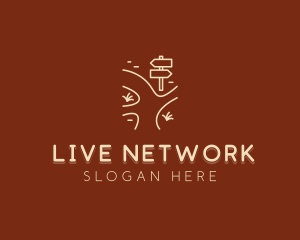 Road Pathway Sign  logo