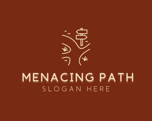 Road Pathway Sign  logo design