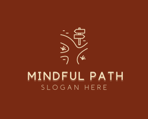 Road Pathway Sign  logo design