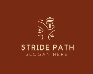 Road Pathway Sign  logo design