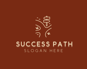 Road Pathway Sign  logo design