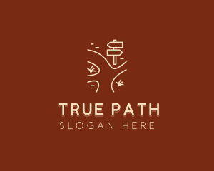 Road Pathway Sign  logo design