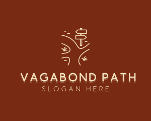 Road Pathway Sign  logo design