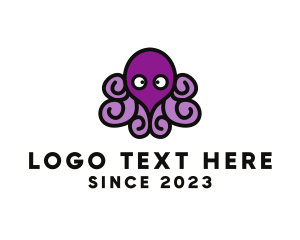 Cute Cartoon Octopus logo