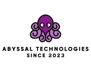 Cute Cartoon Octopus logo design