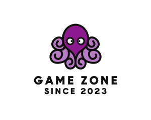 Cute Cartoon Octopus logo