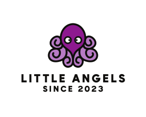 Cute Cartoon Octopus logo