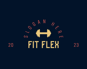 Dumbbell Training Fitness logo design