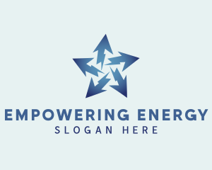 Star Lightning Electricity logo design