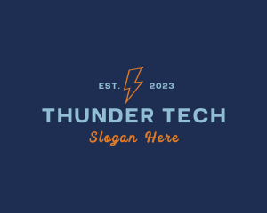 Electric Energy Thunder logo design