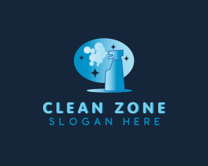 Cleaning Spray Bottle logo design