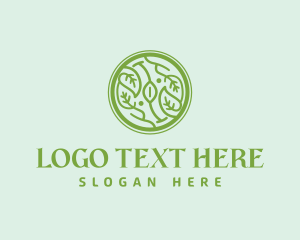 Vegan Leaf Eco Logo