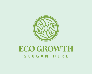 Vegan Leaf Eco logo design