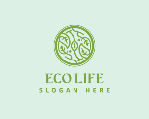 Vegan Leaf Eco logo design