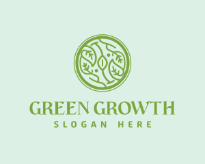 Vegan Leaf Eco logo design