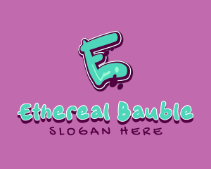 Modern Graffiti Letter E logo design