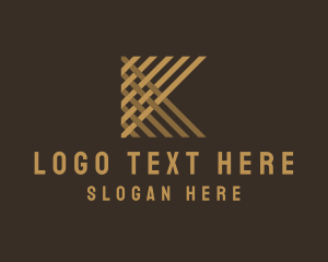 Textile Woven Letter K  logo