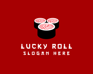 Japanese Sushi Roll  logo design