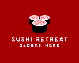 Japanese Sushi Roll  logo design