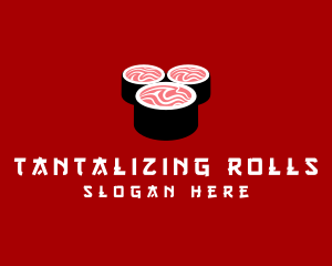 Japanese Sushi Roll  logo design