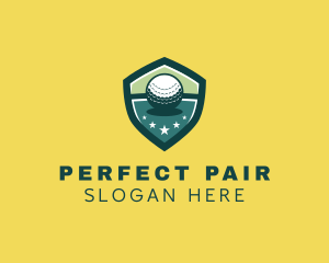 Shield Golf Ball Tournament logo design